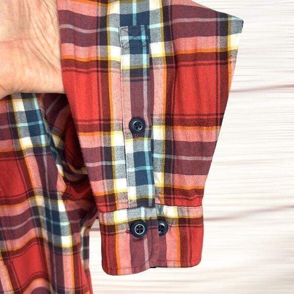Brooks Brothers Red Fleece Hooded
Button Down Shirt Cotton Flannel Red Plaid M - Picture 7 of 13